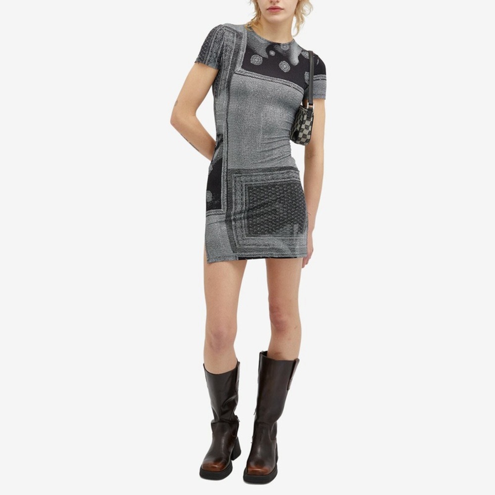 Miaou Mini Billie Dress in Emblem Print